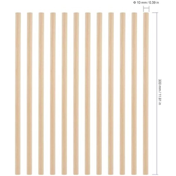FUNSUEI Paquete de 200 varillas de madera de 38 x 12_2