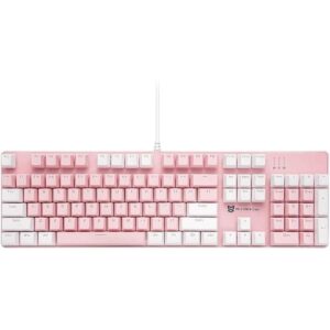 Merdia Teclado mecánico para juegos con interruptor azul_1