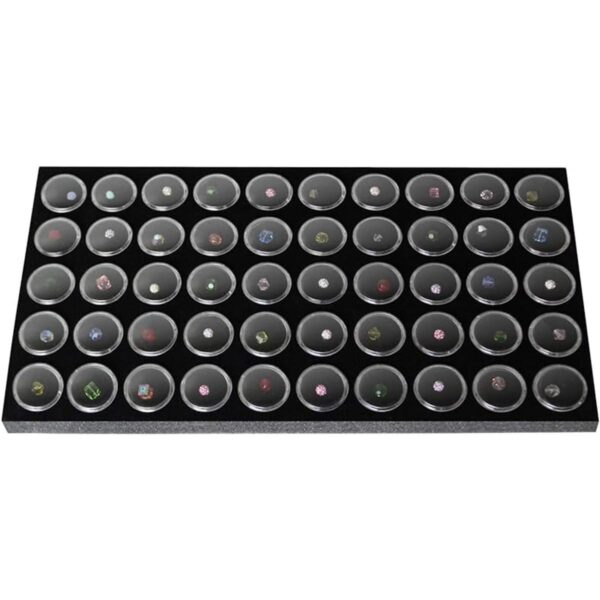 Mooca Caja de exhibición de joyería de cristal negro 50