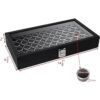 Mooca Caja de exhibición de joyería de cristal negro 50