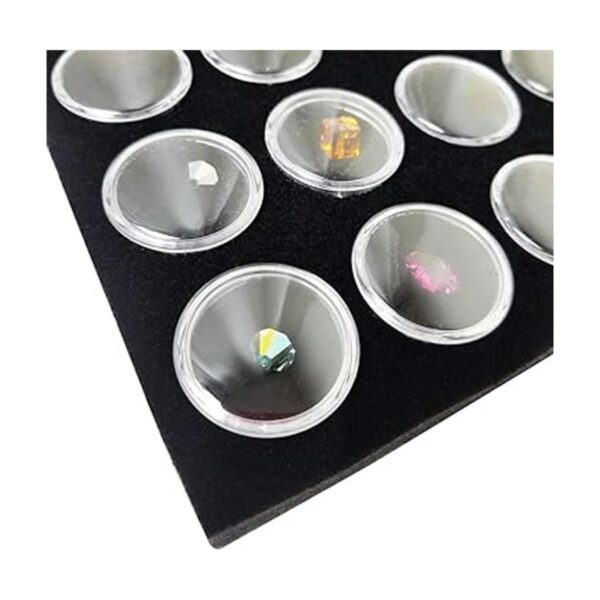 Mooca Caja de exhibición de joyería de cristal negro 50
