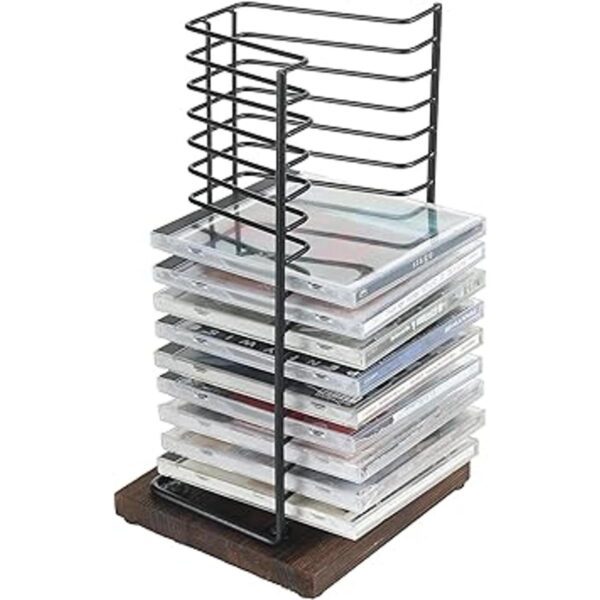 MyGift Soporte de disco compacto vertical de alambre de_4