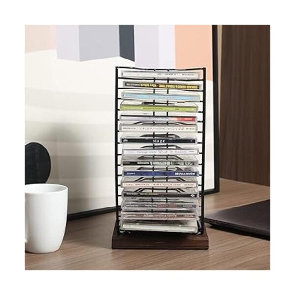 MyGift Soporte de disco compacto vertical de alambre de_2