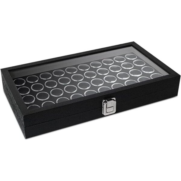 Mooca Caja de exhibición de joyería de cristal negro 50