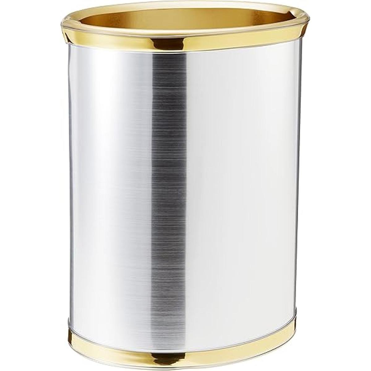 Kraftware Mylar cromo cepillado13inch cesta de residuos