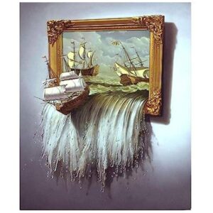GELANYOUPIN Pintura de diamante redonda completa 5D DIY