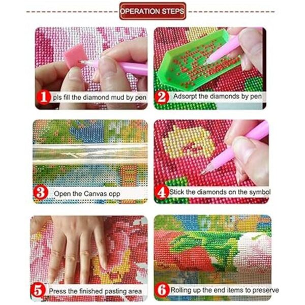 GELANYOUPIN Pintura de diamante redonda completa 5D DIY
