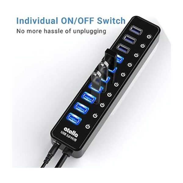 Concentrador USB 3.0 atolla 10 puertos USB Data Hub_3