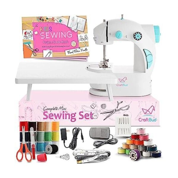 CraftBud Mini máquina de coser para principiantes con kit_1
