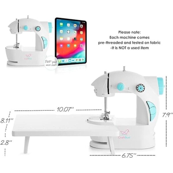 CraftBud Mini máquina de coser para principiantes con kit_5