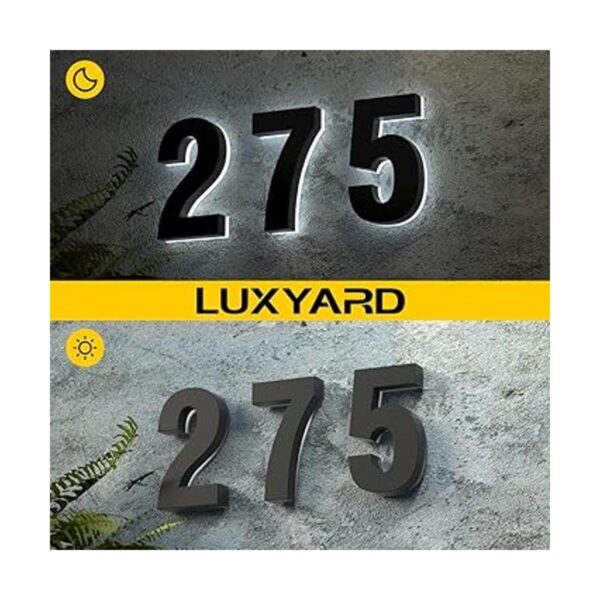 LUXYARD Números de casa LED retroiluminados de 7 pulgadas_5