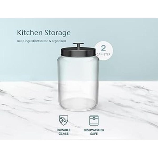 Kook Juego de recipientes de cocina grandes de vidrio_5