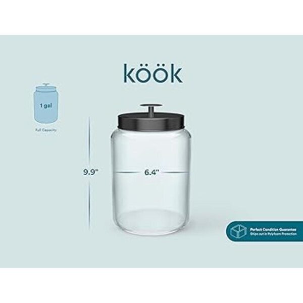 Kook Juego de recipientes de cocina grandes de vidrio_6