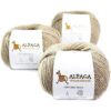 Juego de 3 madejas de 100 lana de alpaca bebé peso