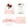Doris Home 25 invitaciones de relleno con diseño de rosa_1