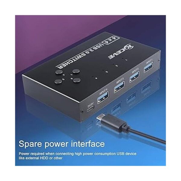 KCEVE Conmutador USB 3.0 selector de conmutador USB 4_3
