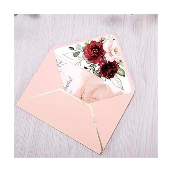 Doris Home 25 invitaciones de relleno con diseño de rosa_3