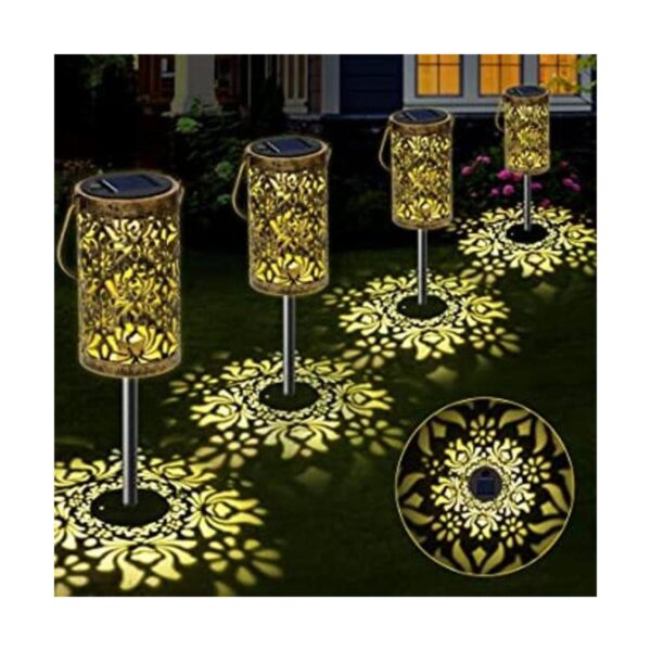 Luces solares para exteriores jardín paquete de 4 luces_1