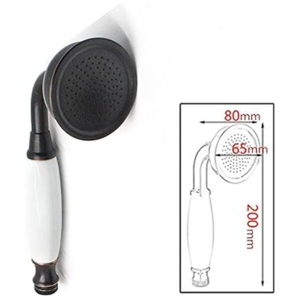Ducha de mano de bronce aceitado con manguera sin soporte_3