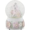DEMDACO Chickadee Flowers Pastel Musical Snow Globe Plays_2