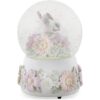 DEMDACO Chickadee Flowers Pastel Musical Snow Globe Plays_3