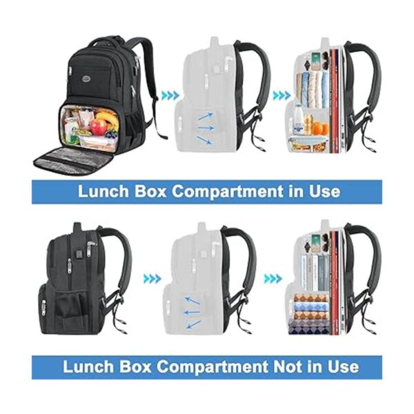 Mochila de almuerzo bolsa de libros universitaria aislada_3