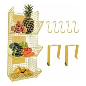 Culinary Couture Cesta colgante de alambre de 3 niveles