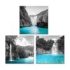 Derkymo 3 piezas de cuadros de cascada verde azulado_1