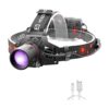 PROFORUS Lámpara frontal UV LED negra de 395 nm luz_1