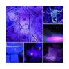 PROFORUS Lámpara frontal UV LED negra de 395 nm luz_4