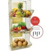 Culinary Couture Cesta colgante de alambre de 3 niveles