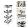 Fruit Vegetable Storage Basket for Kitchen 4 Tier Slim