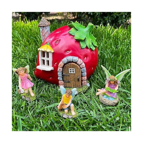 Mood Lab Fairy Garden Juego de 4 piezas de casa de fresa_4