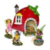 Mood Lab Fairy Garden Juego de 4 piezas de casa de fresa_1
