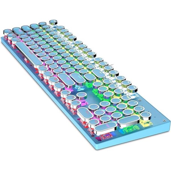 Teclado para juegos estilo retro punk interruptor azul