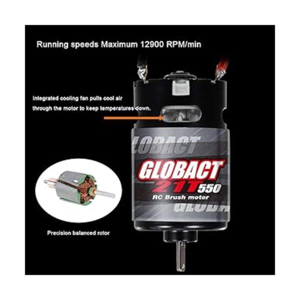GLOBACT Motor cepillado 21T 550 y motor cepillado ESC 80A_5