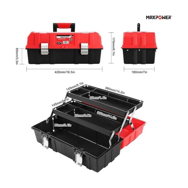 MAXPOWER Caja de herramientas de 17 pulgadas caja de_2