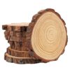 HOZEON 8 rebanadas de madera natural de 8 a 9 pulgadas