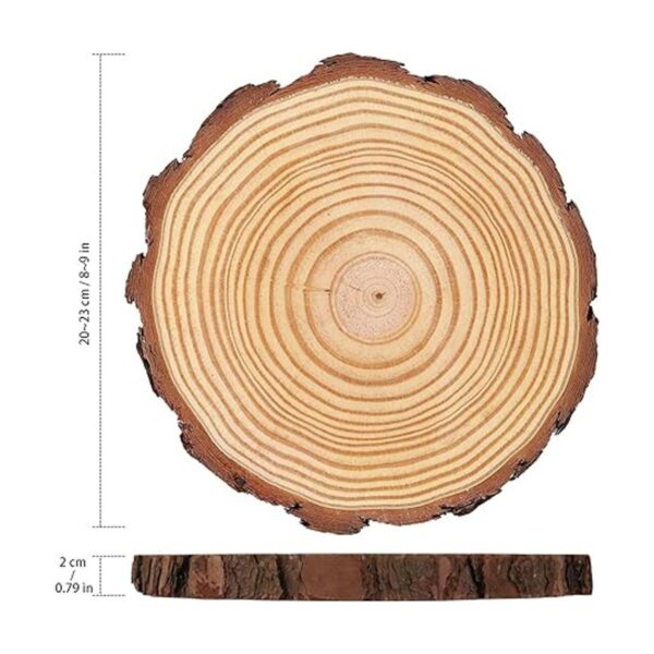 HOZEON 8 rebanadas de madera natural de 8 a 9 pulgadas