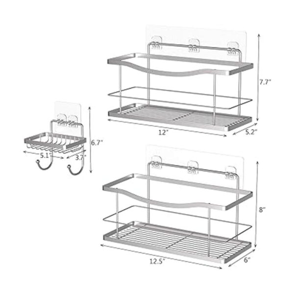 GeekDigg Organizador de ducha con soporte para jabón_5