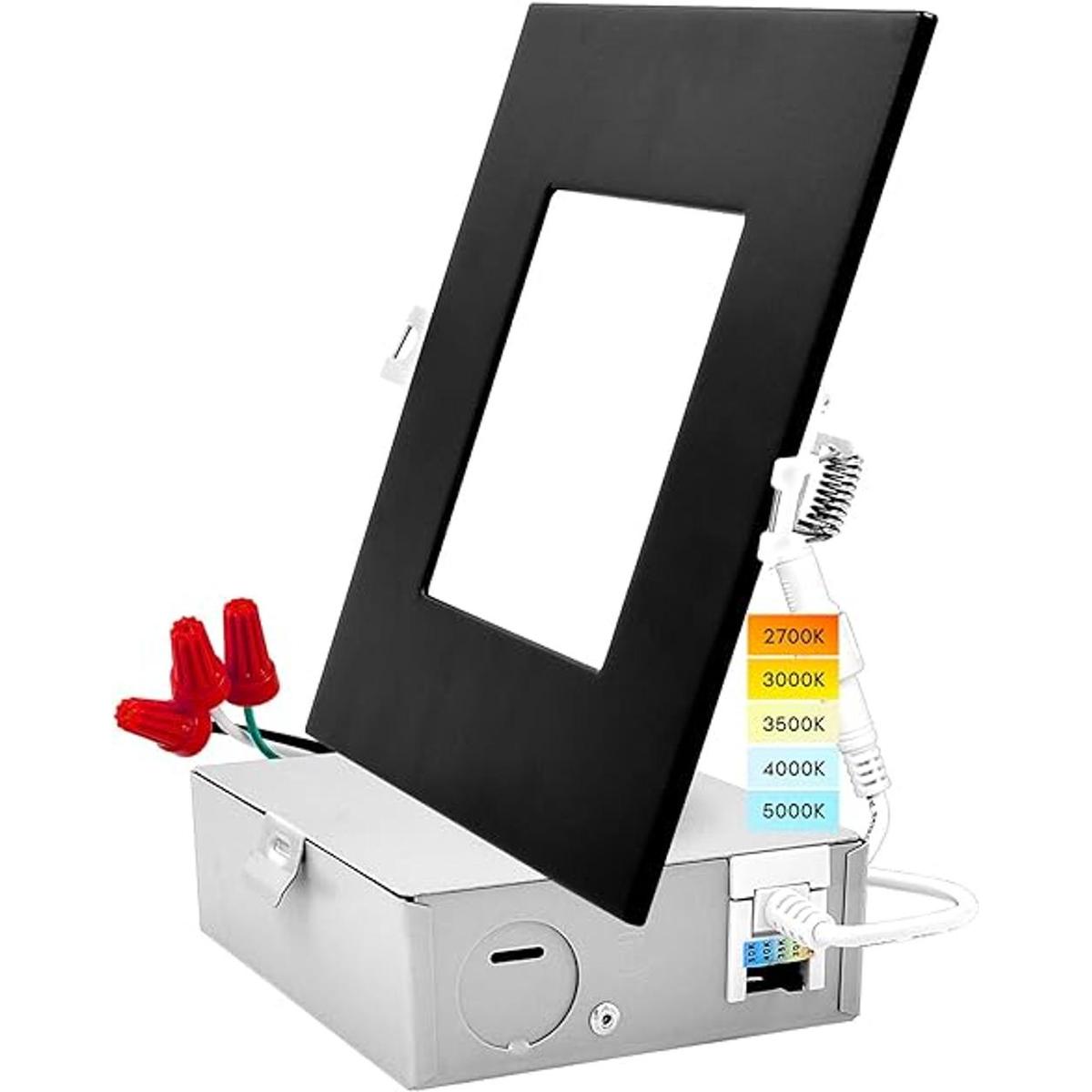 Luxrite 6 pulgadas ultra delgado cuadrado LED empotrable