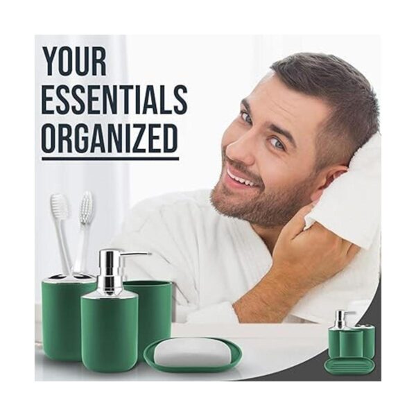 Hunter Green Juego de accesorios de baño de 9 piezas con