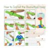 LotFancy Aro de baloncesto para niños pequeños juego de_4