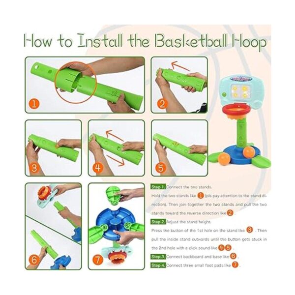 LotFancy Aro de baloncesto para niños pequeños juego de_4