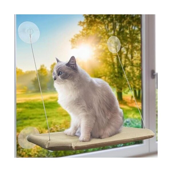 PETPAWJOY Percha para ventana de gato ventosas fuertes