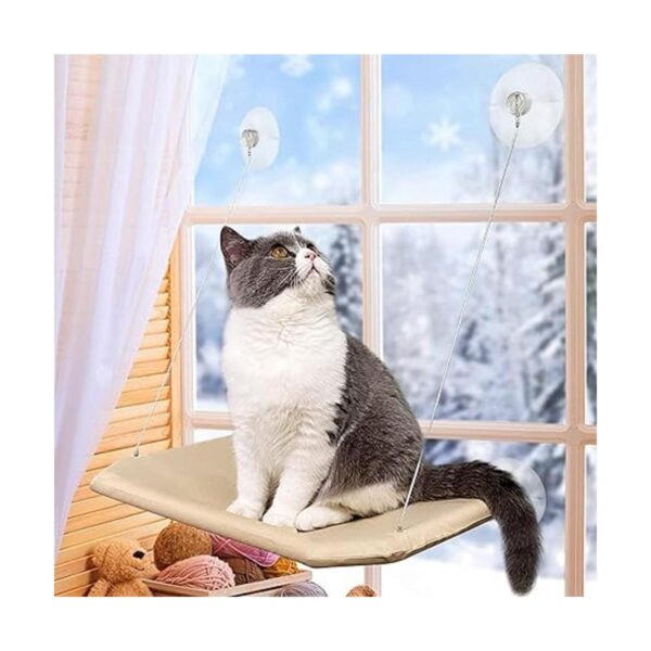 PETPAWJOY Percha para ventana de gato ventosas fuertes