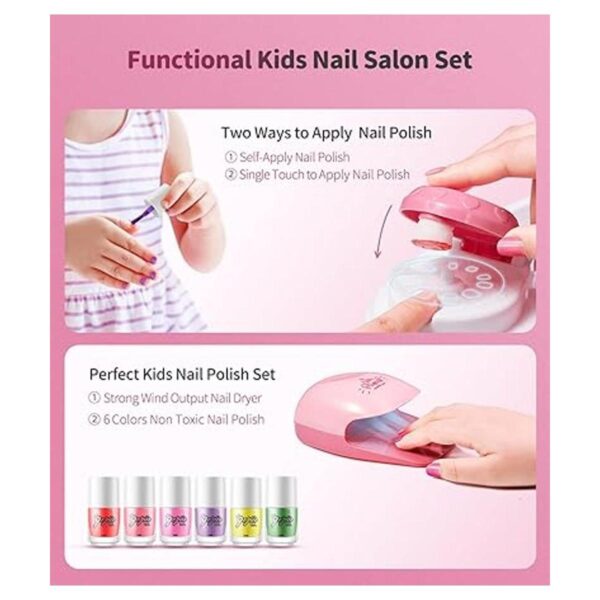 Geyiie Juego de esmaltes de uñas para niñas esmalte de