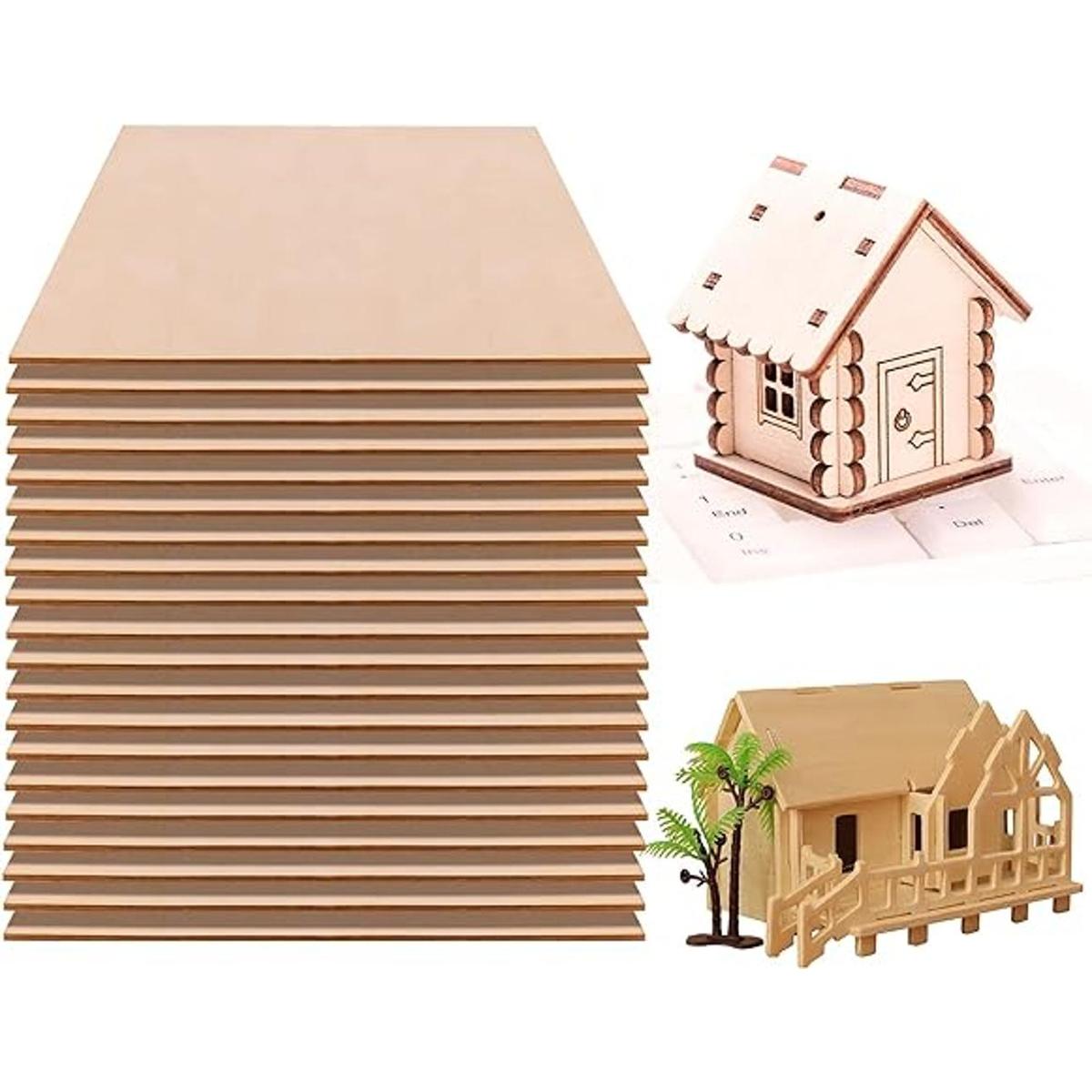 Fabbay 20 hojas de tilo finas de madera de tilo madera