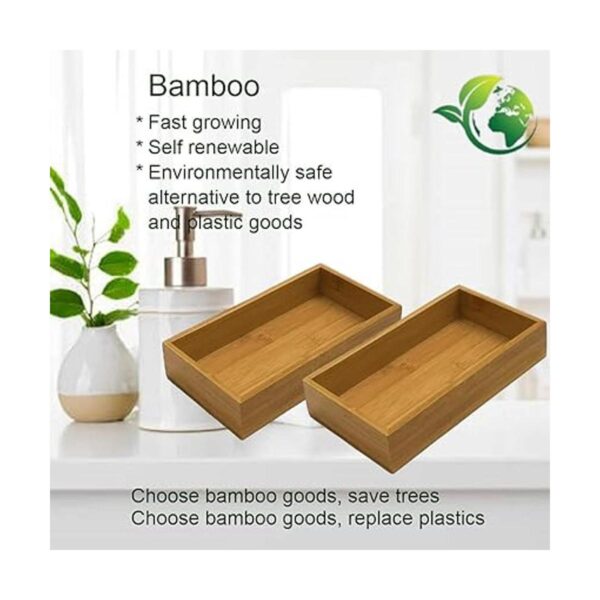 Toallero de bambú para invitados 2 unidades 9.75 x 5.50