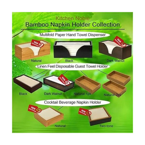 Toallero de bambú para invitados 2 unidades 9.75 x 5.50
